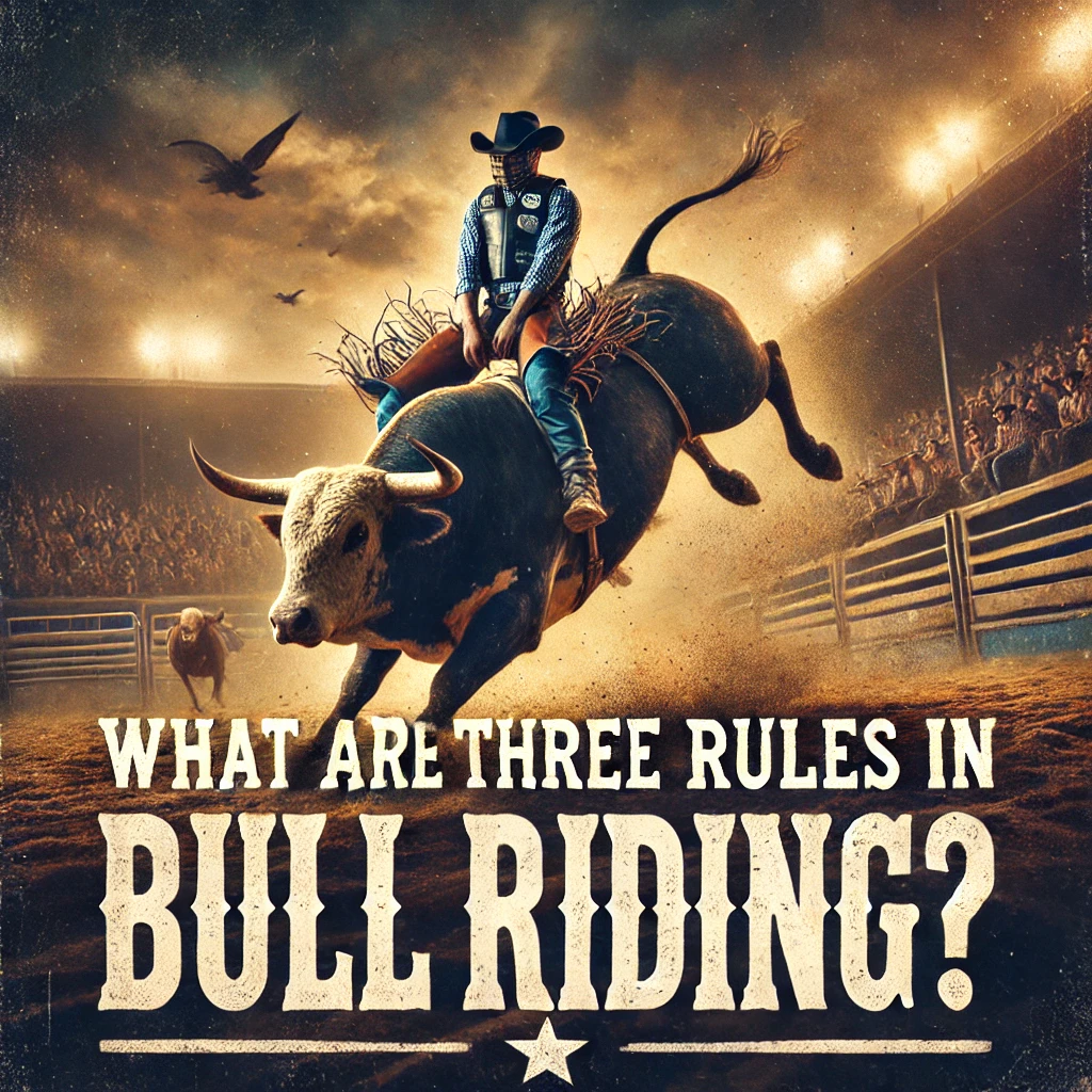 What are three rules in bull riding?