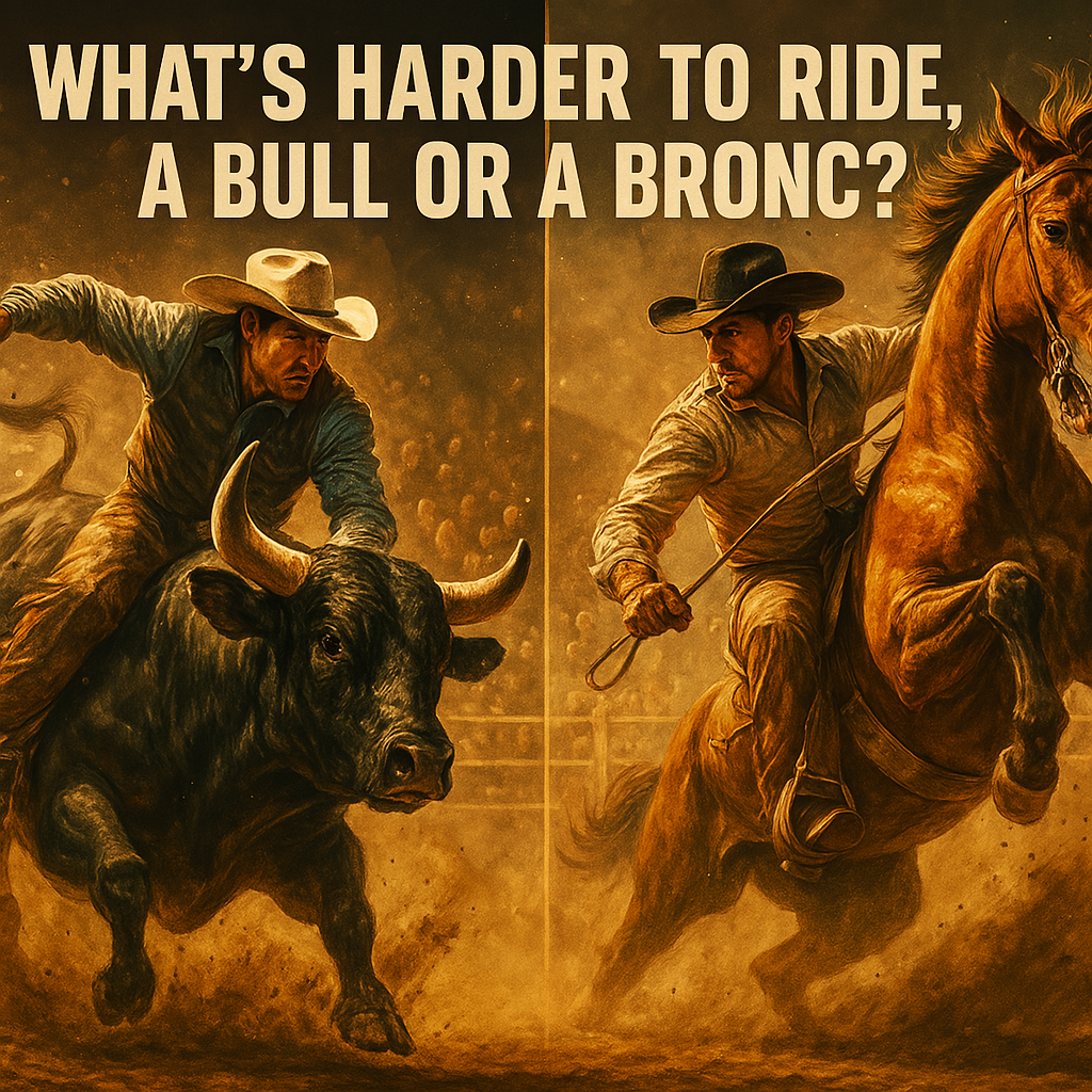What's harder to ride, a bull or a bronc?