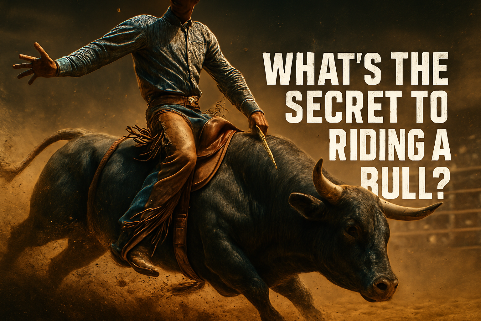 What's the secret to riding a bull?