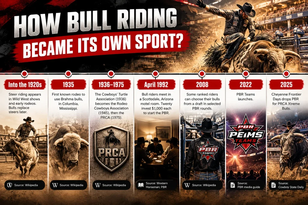 Is Bull Riding a Rodeo? (Yes, But It’s Also a Standalone Sport) 3 How Bull Riding Became Its Own Sport?