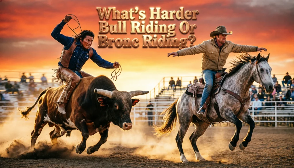 What's Harder Bull Riding Or Bronc Riding?